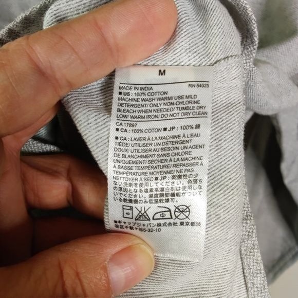 Banana Republic Slim Fit Gray Button Down Long Sleeve Shirt Medium - Picture 4 of 5